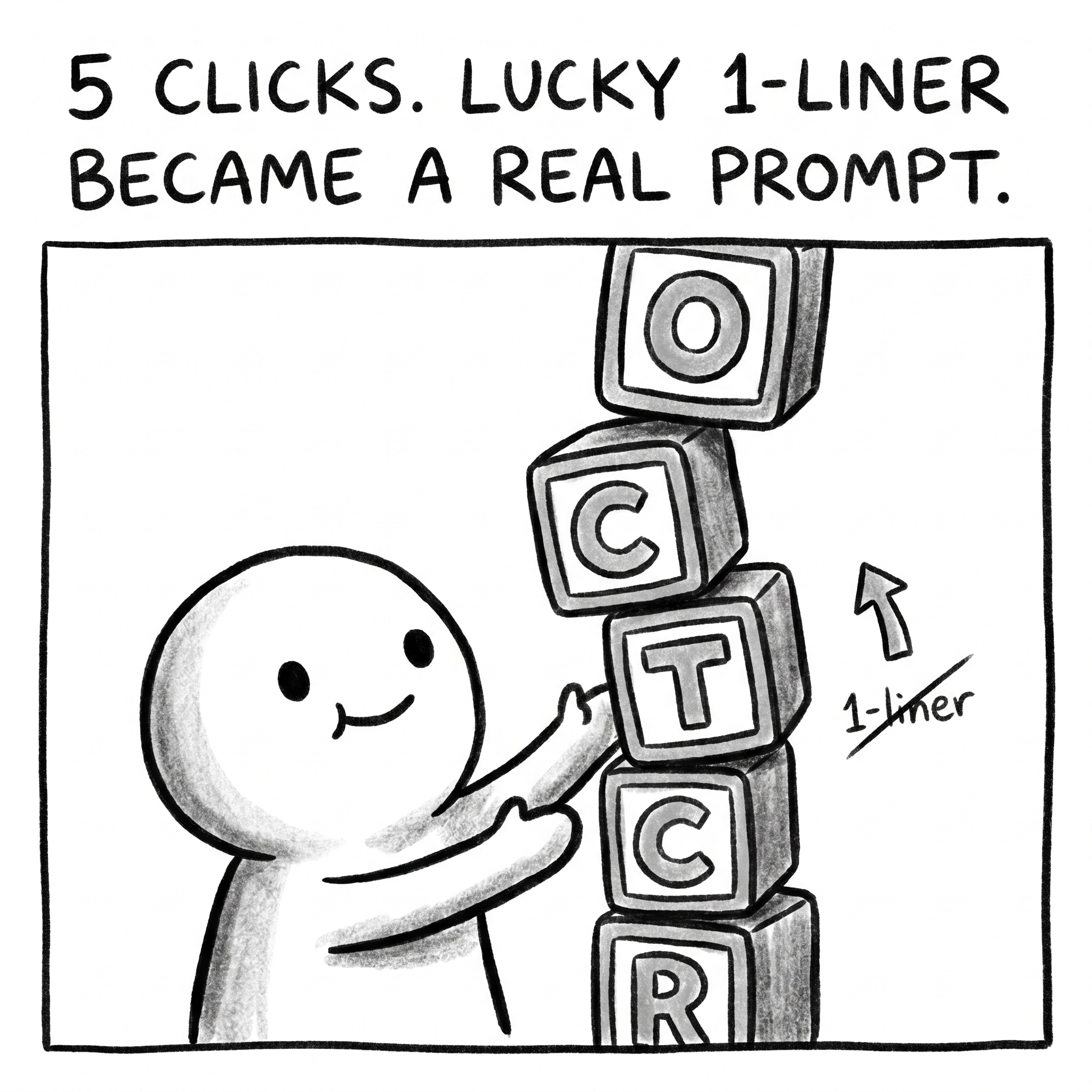 RCTCO turning a one-liner into a real prompt in 5 clicks.